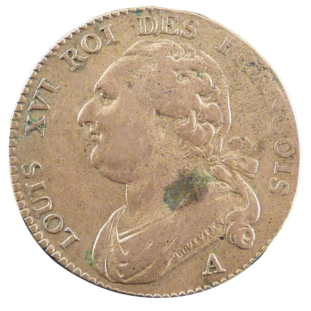 Coin, France, 12 deniers françois, 12 Deniers, 1791, Paris, VF(30-35), Bronze