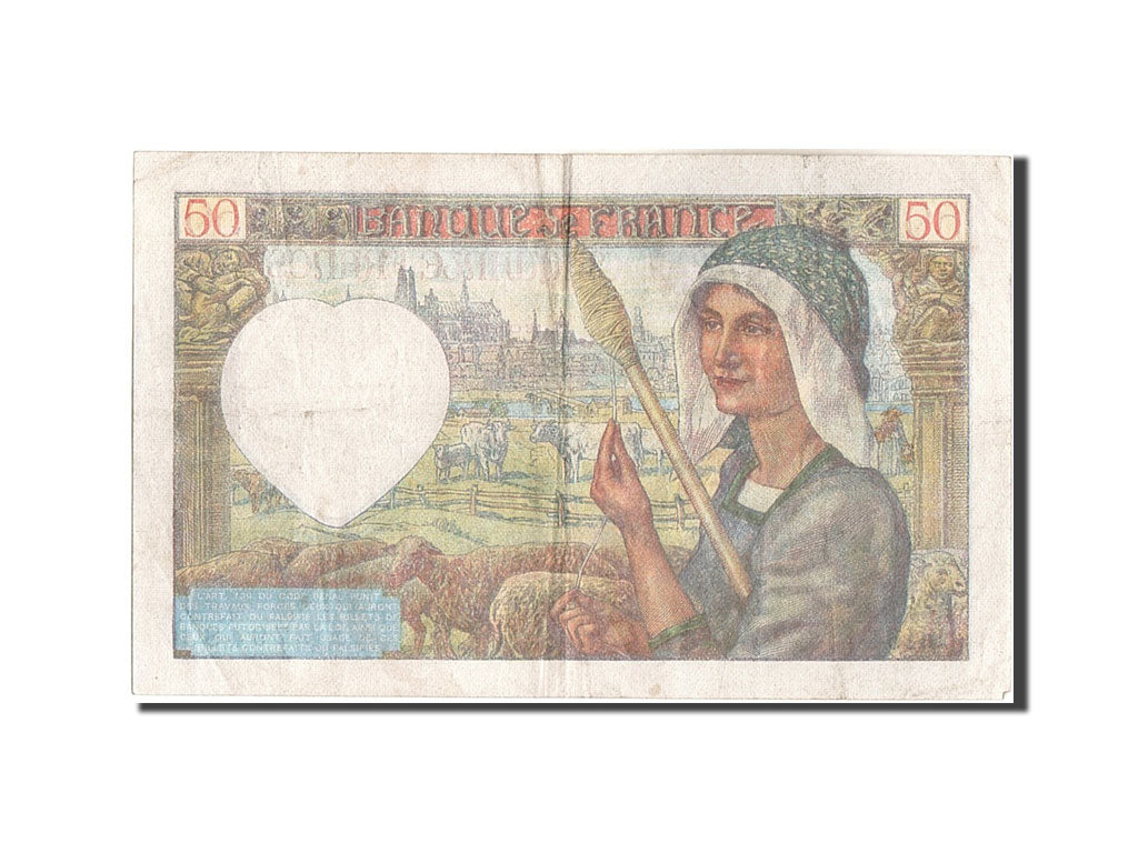 Billet, France, 50 Francs, 50 F 1940-1942 ''Jacques Coeur'', 1942, 1942-01-08