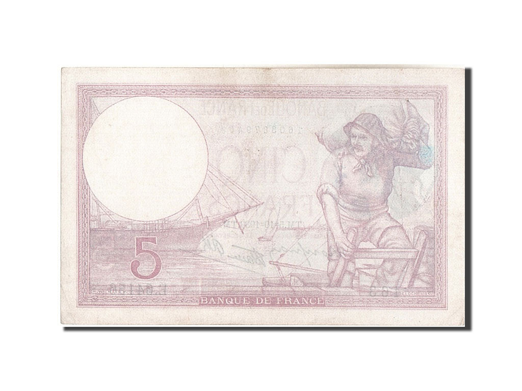Billete, Francia, 5 Francs, 5 F 1917-1940 ''Violet'', 1939, 1939-10-05, MBC+