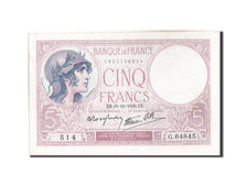 Banknot, Francja, 5 Francs, Violet, 1939, 1939-10-19, UNC(63), Fayette:4.12