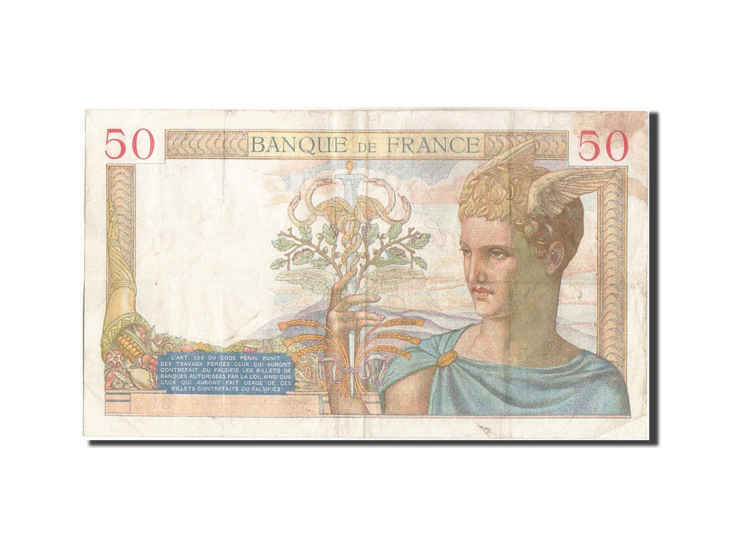Banconote, Francia, 50 Francs, 50 F 1934-1940 ''Cérès'', 1935, 1935-04-04