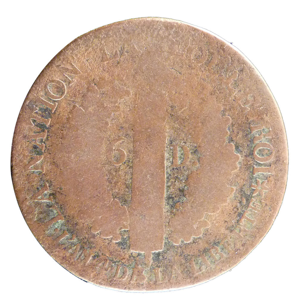 Coin, France, 6 deniers français, 6 Deniers, 1792, Strasbourg, VG(8-10)