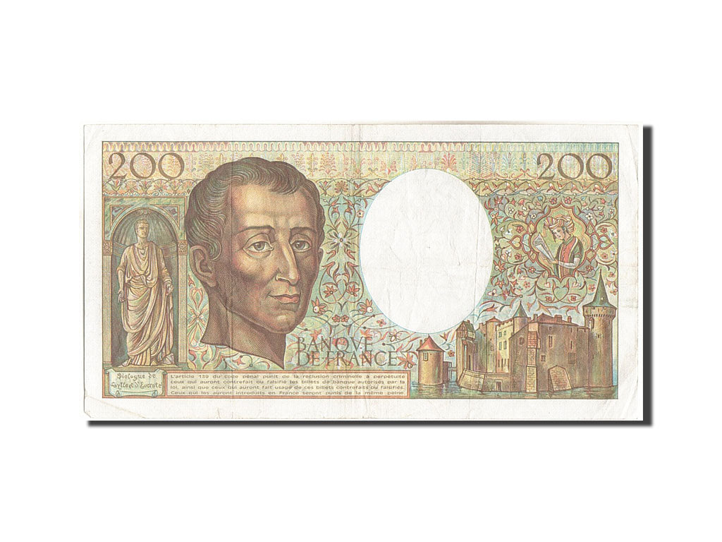 Banconote, Francia, 200 Francs, 200 F 1981-1994 ''Montesquieu'', 1984, 1984