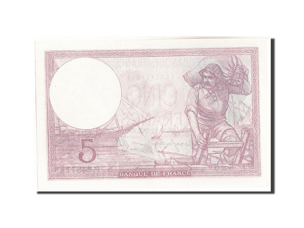 Banknot, Francja, 5 Francs, Violet, 1939, 1939-10-26, UNC(60-62), Fayette:4.13
