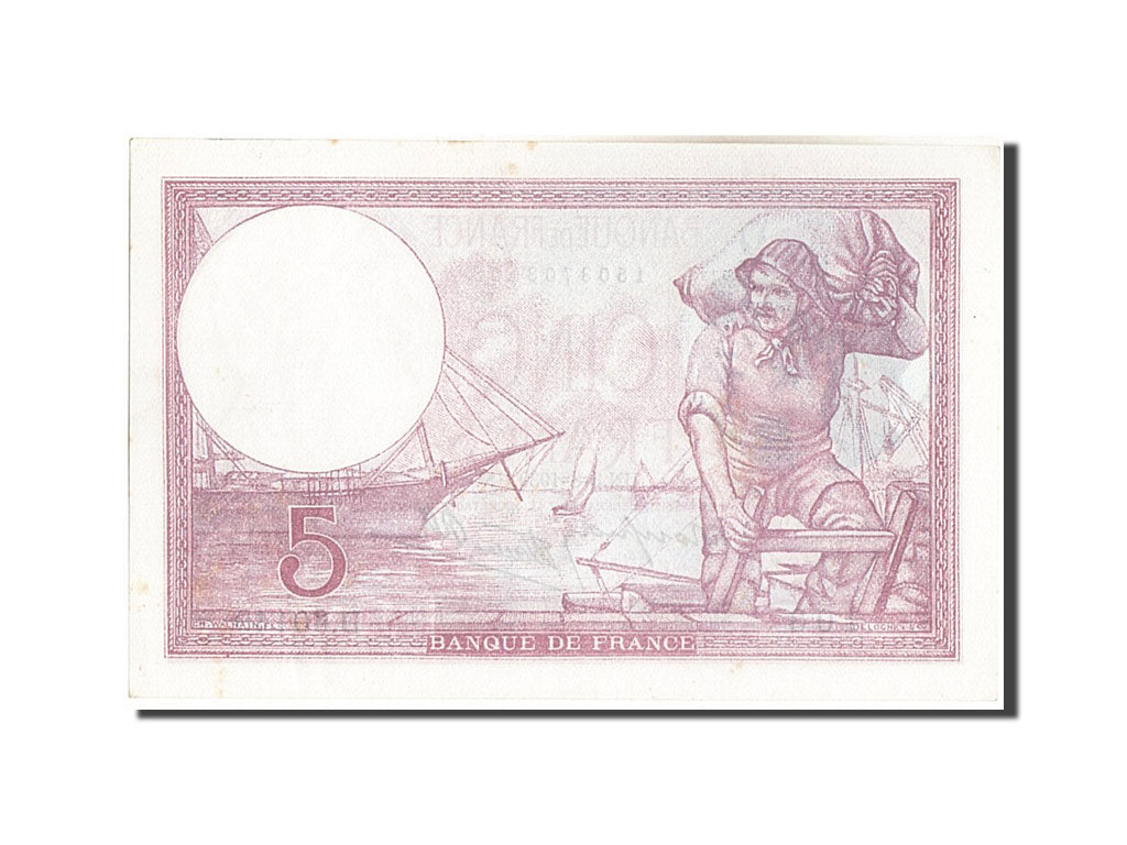 Banknote, France, 5 Francs, 5 F 1917-1940 ''Violet'', 1939, 1939-08-03