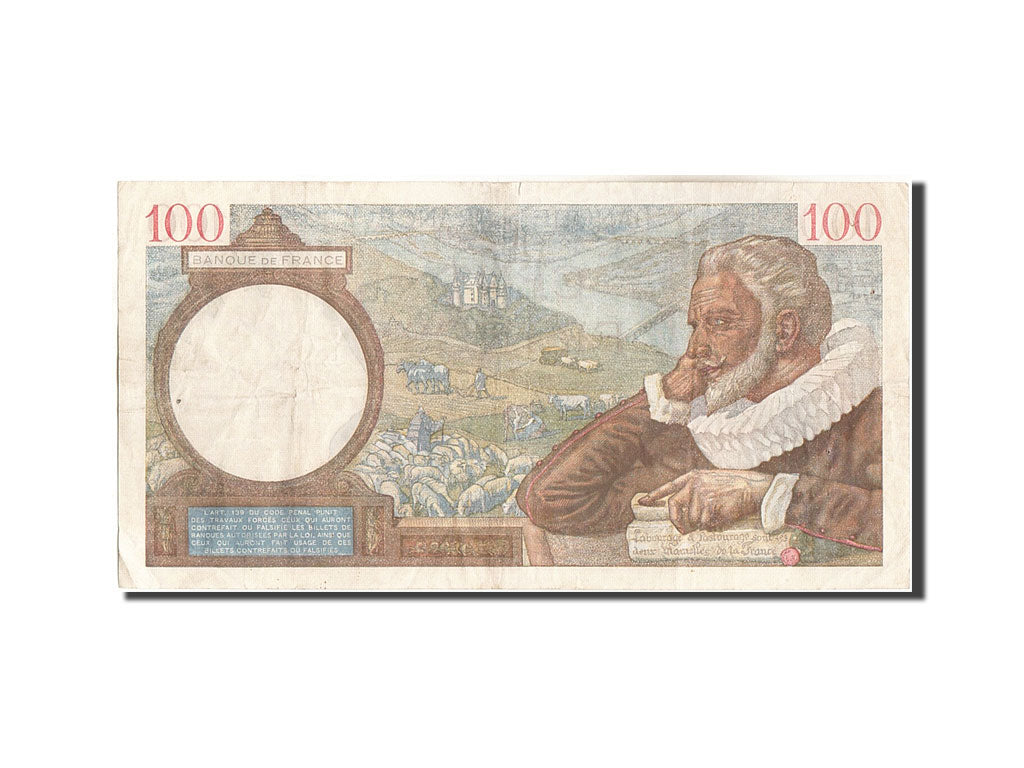 Banknote, France, 100 Francs, 100 F 1939-1942 ''Sully'', 1939, 1939-10-12