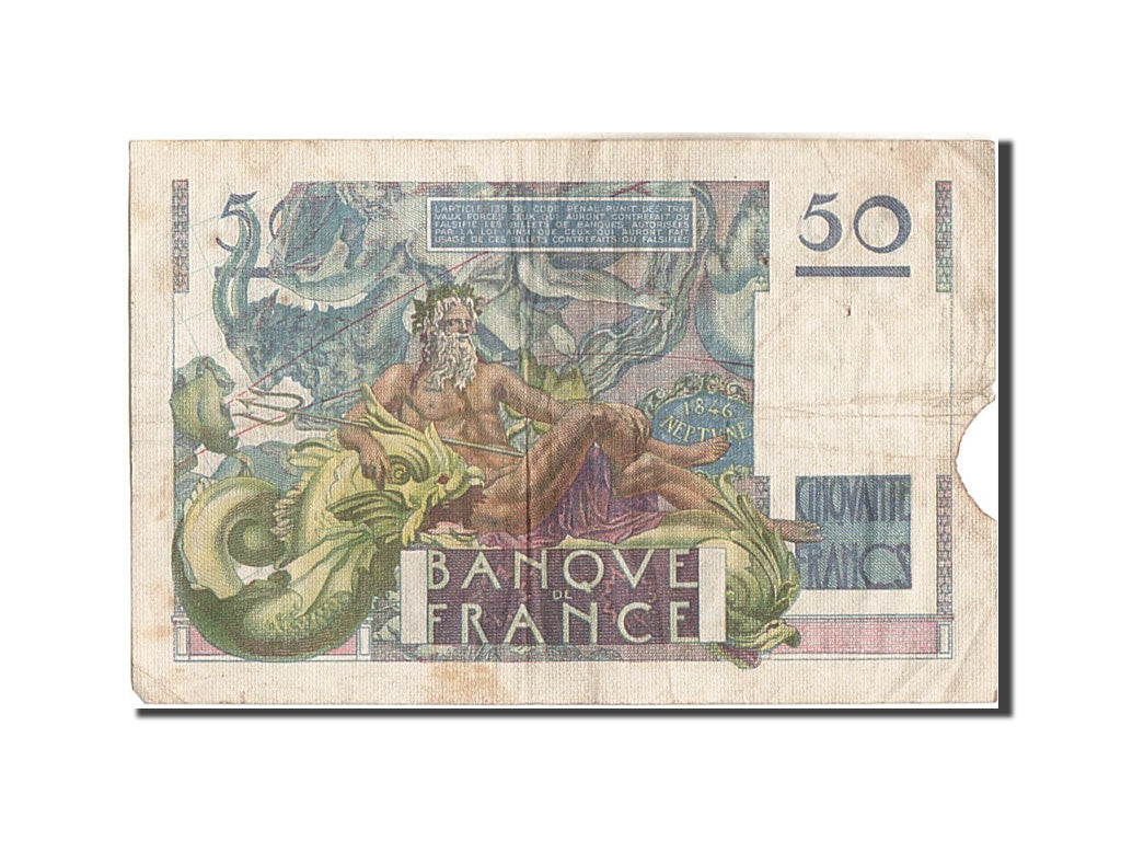 Biljet, Frankrijk, 50 Francs, 50 F 1946-1951 ''Le Verrier'', 1946, 1946-03-14