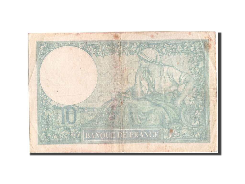 Geldschein, Frankreich, 10 Francs, 10 F 1916-1942 ''Minerve'', 1939, 1939-10-05