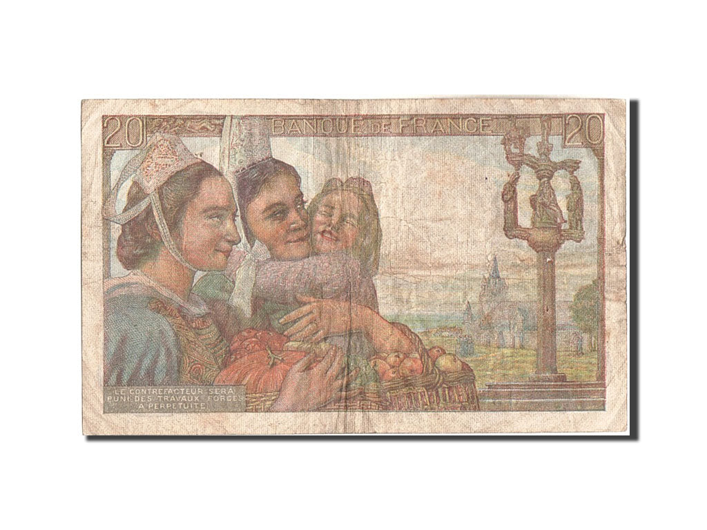 Banknote, France, 20 Francs, 20 F 1942-1950 ''Pêcheur'', 1948, 1948-01-29