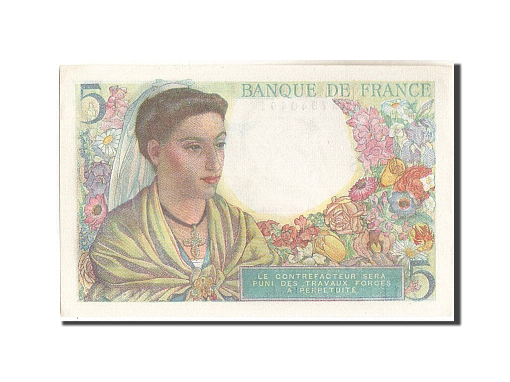 Banknote, France, 5 Francs, 5 F 1943-1947 ''Berger'', 1943, 1943-06-02, UNC(63)