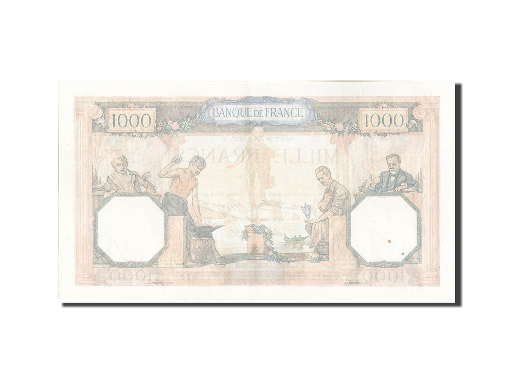 Banknote, France, 1000 Francs, 1 000 F 1927-1940 ''Cérès et Mercure'', 1937