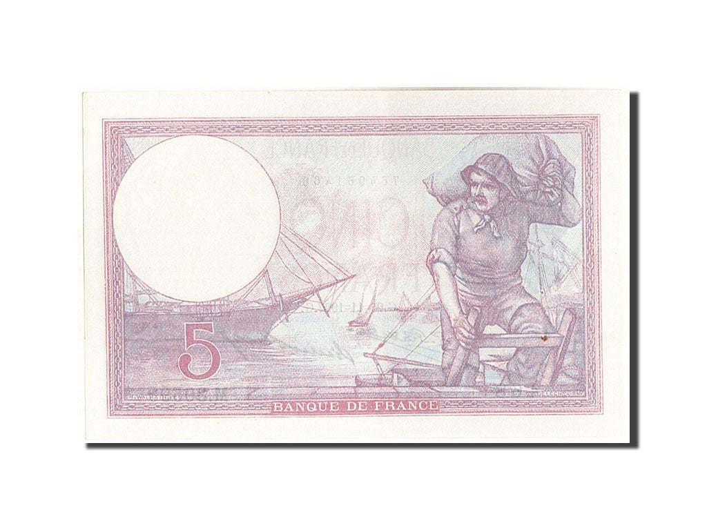 Biljet, Frankrijk, 5 Francs, 5 F 1917-1940 ''Violet'', 1927, 1927-11-25, SPL