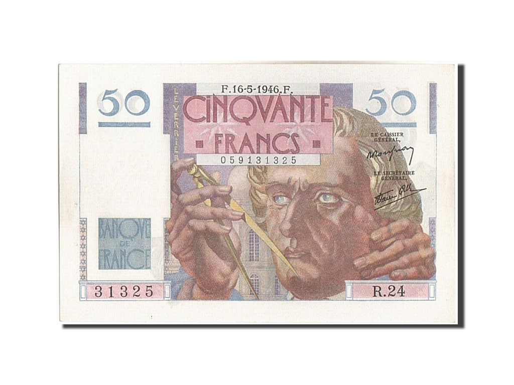 Biljet, Frankrijk, 50 Francs, 50 F 1946-1951 ''Le Verrier'', 1946, 1946-05-16
