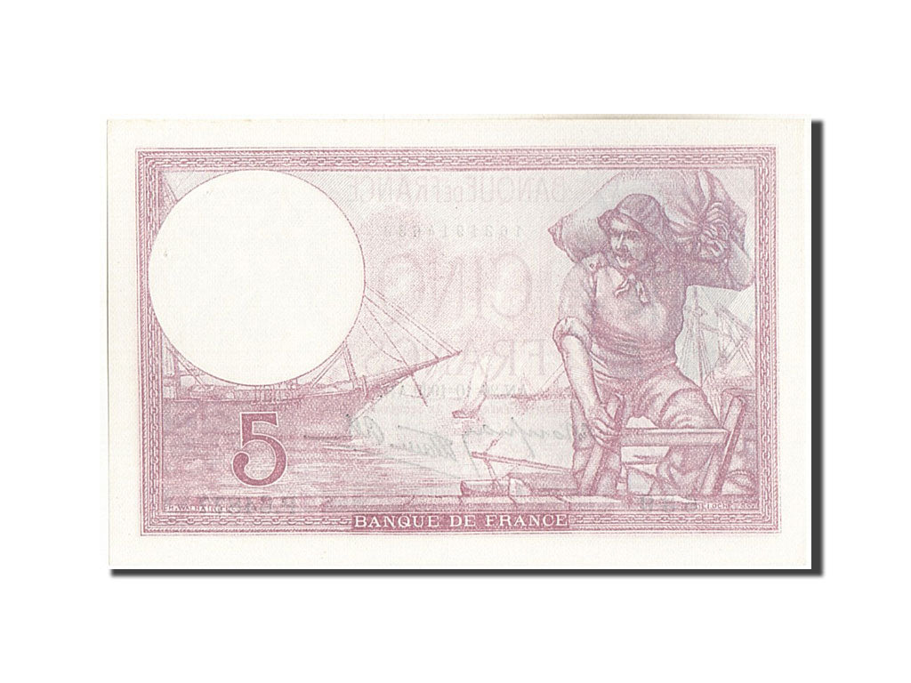 Banknote, France, 5 Francs, 5 F 1917-1940 ''Violet'', 1939, 1939-10-26, UNC(63)