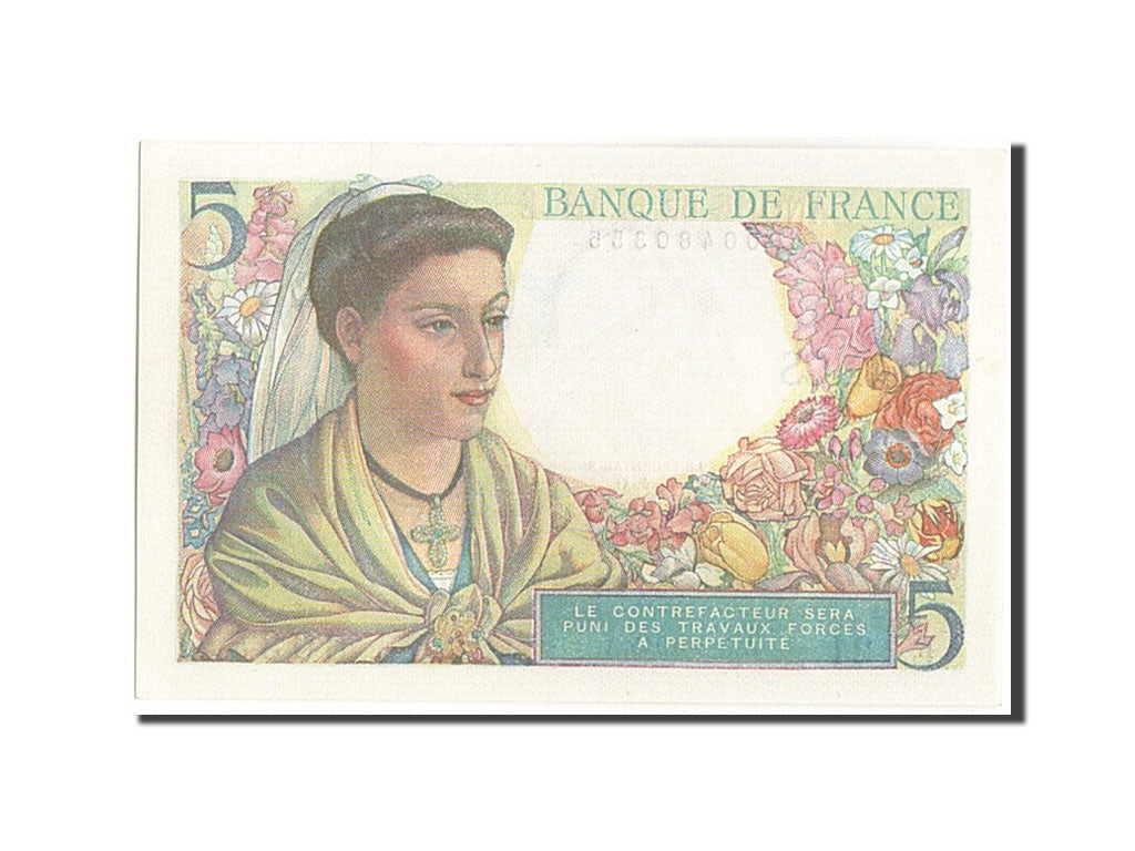 Banconote, Francia, 5 Francs, 5 F 1943-1947 ''Berger'', 1945, 1945-04-05, SPL+