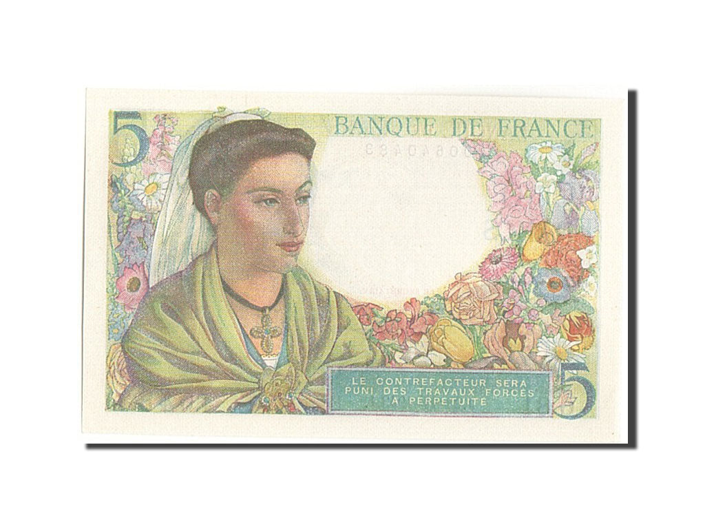 Banconote, Francia, 5 Francs, 5 F 1943-1947 ''Berger'', 1943, 1943-11-25, SPL