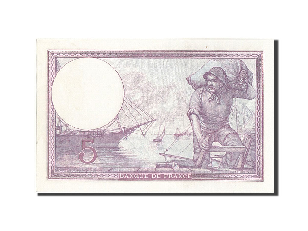 Billet, France, 5 Francs, 5 F 1917-1940 ''Violet'', 1918, 1918-05-07, SUP+