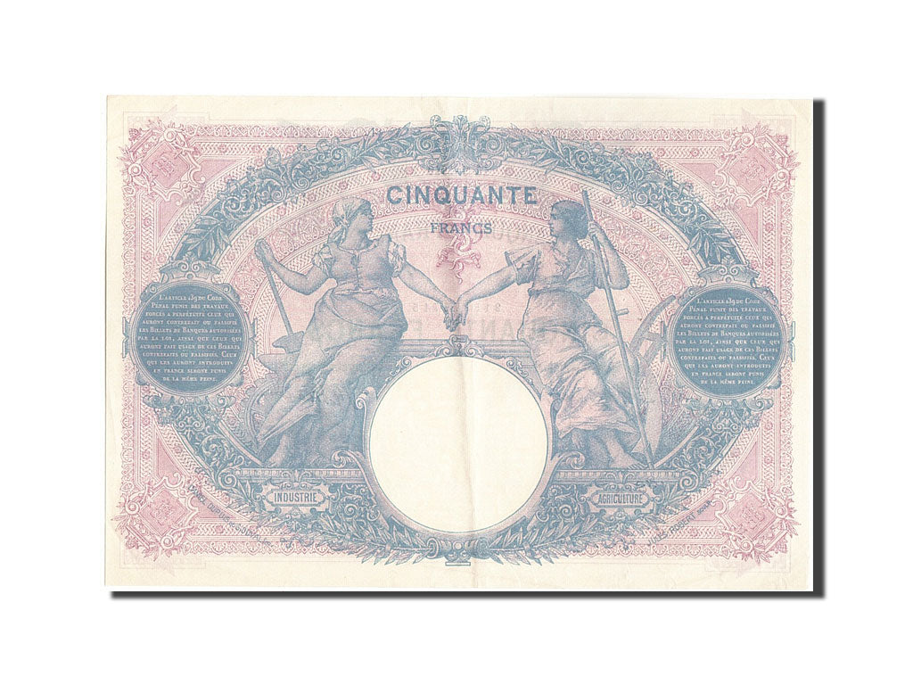 Banknote, France, 50 Francs, 50 F 1889-1927 ''Bleu et Rose'', 1919, 1919-09-13