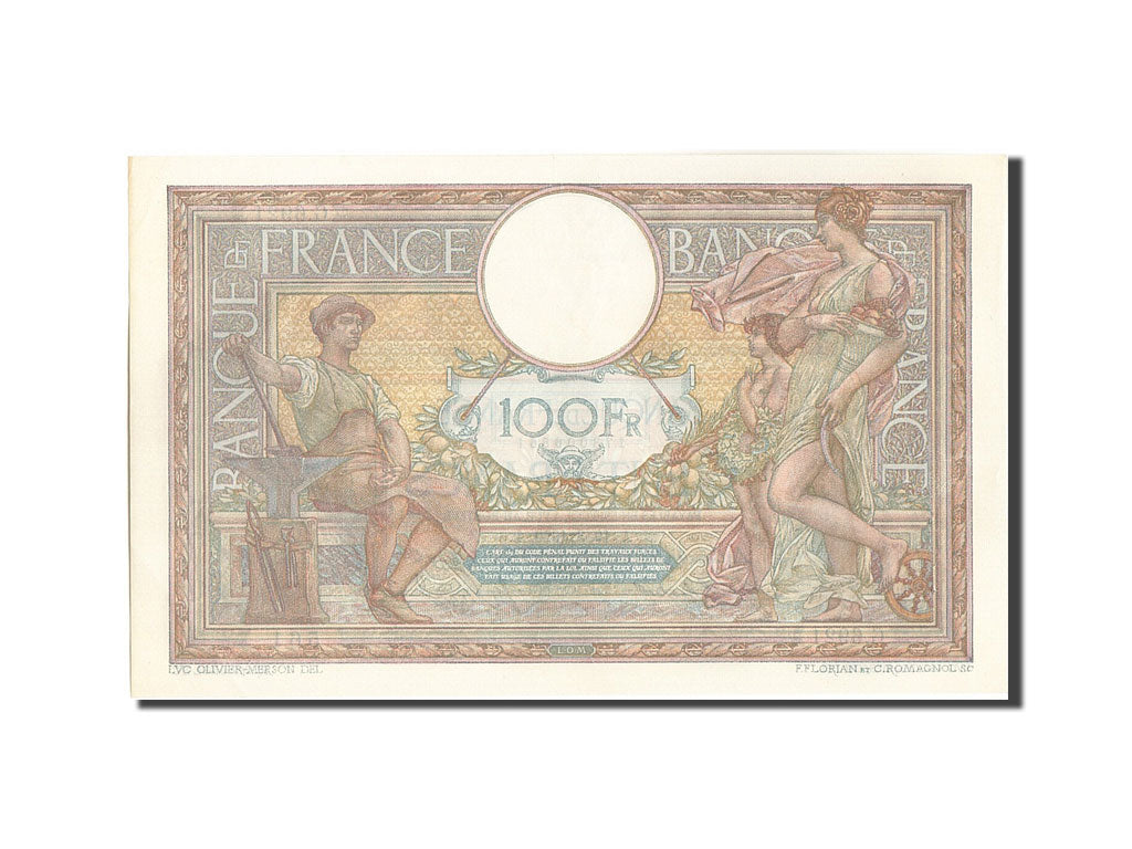 Billet, France, 100 Francs, 100 F 1908-1939 ''Luc Olivier Merson'', 1920