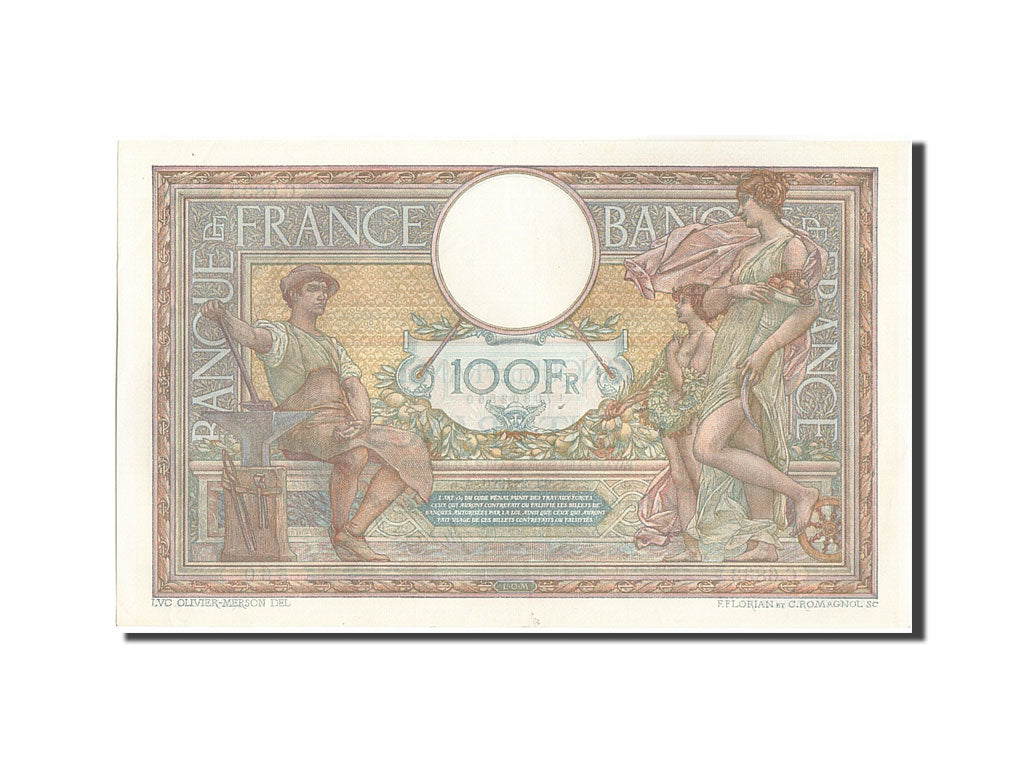 Billet, France, 100 Francs, 100 F 1908-1939 ''Luc Olivier Merson'', 1920