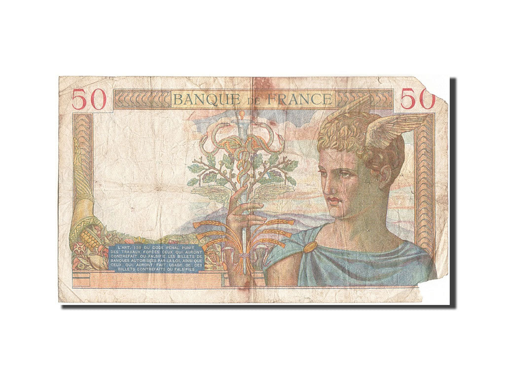 Banconote, Francia, 50 Francs, 50 F 1934-1940 ''Cérès'', 1934, 1934-11-15, B