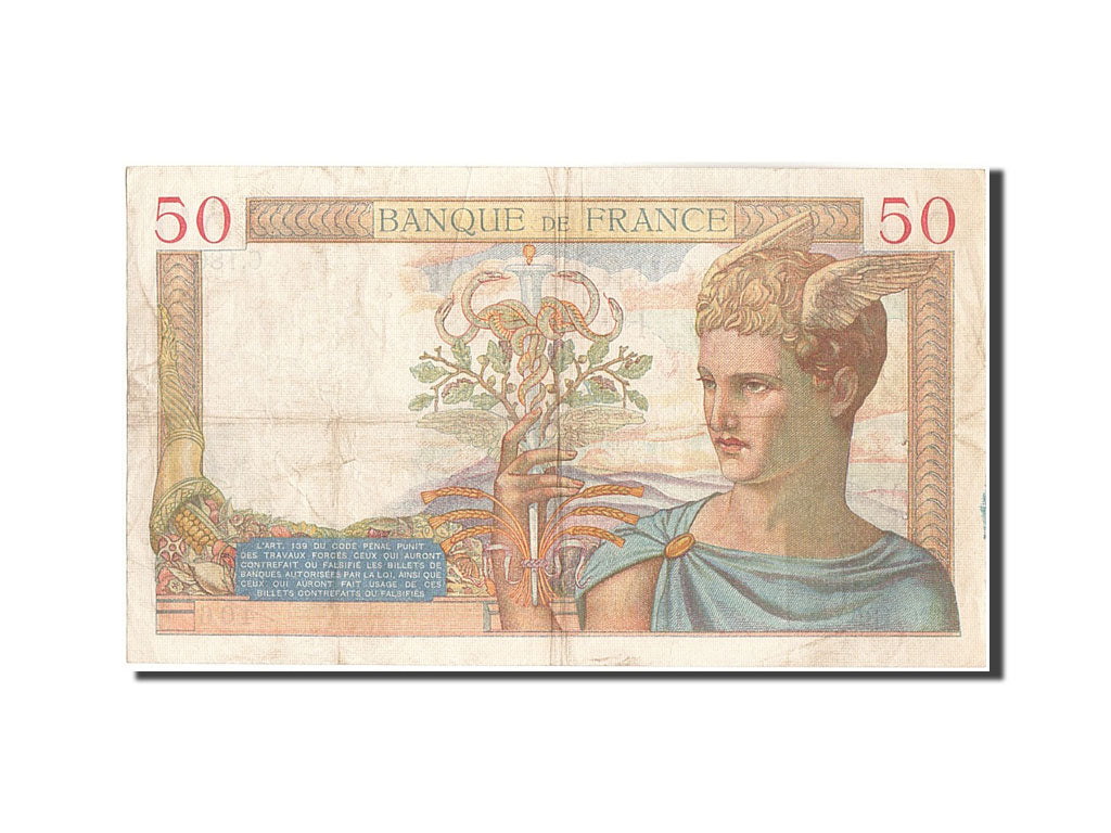 Banknote, France, 50 Francs, 50 F 1934-1940 ''Cérès'', 1934, 1934-12-27