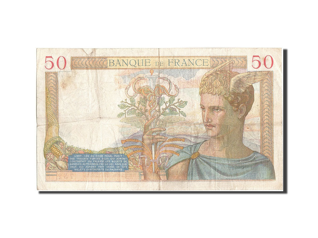 Geldschein, Frankreich, 50 Francs, 50 F 1934-1940 ''Cérès'', 1934, 1934-12-27