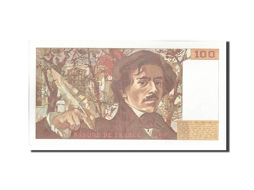 Banknote, France, 100 Francs, 100 F 1978-1995 ''Delacroix'', 1989, 1989