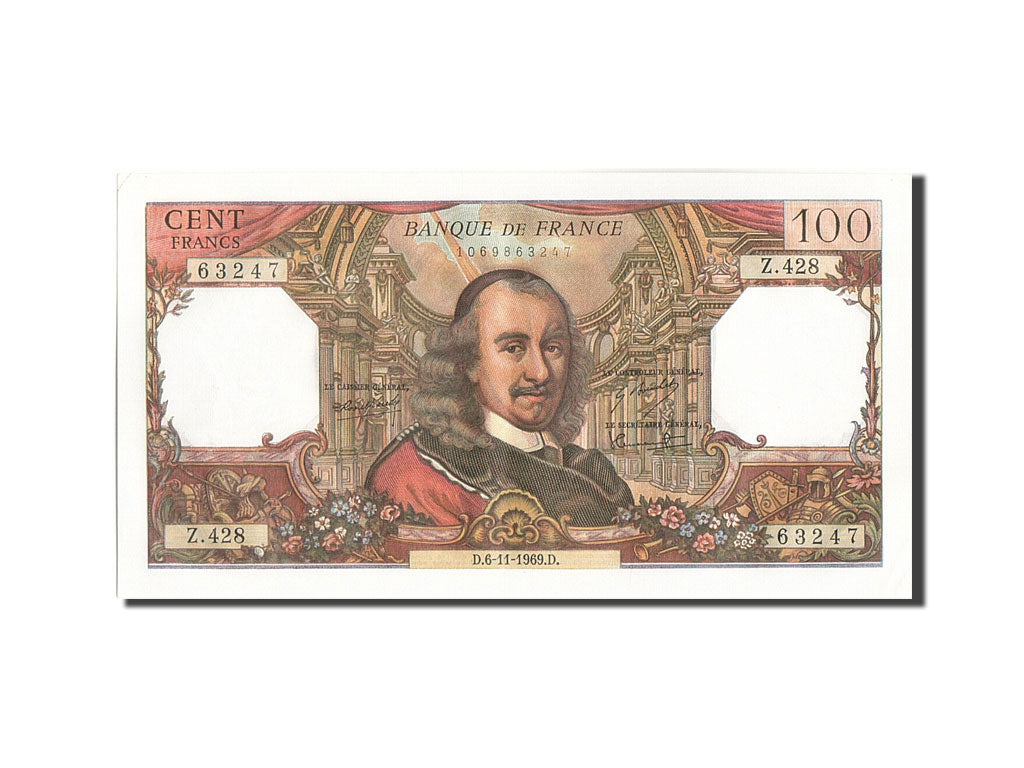 Banknote, France, 100 Francs, 100 F 1964-1979 ''Corneille'', 1969, 1969-11-06