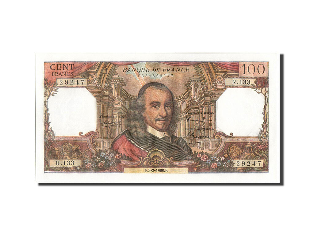 Banknote, France, 100 Francs, 100 F 1964-1979 ''Corneille'', 1966, 1966-02-03