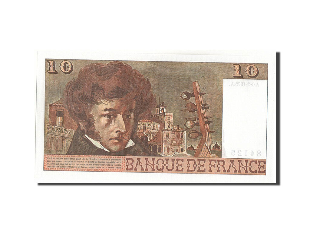 Banknote, France, 10 Francs, 10 F 1972-1978 ''Berlioz'', 1975, 1975-03-06
