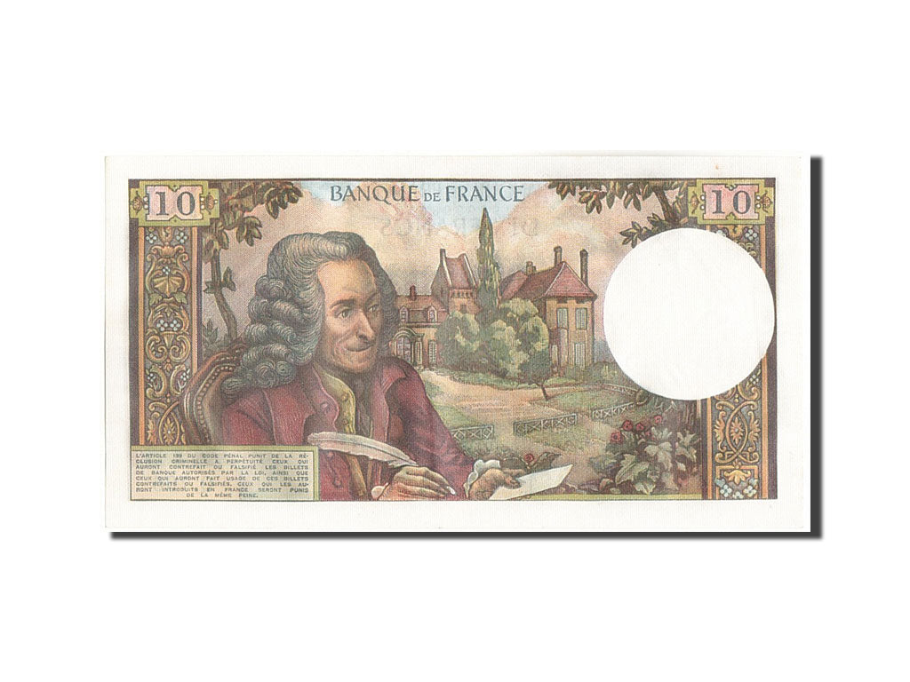 Banknote, France, 10 Francs, 10 F 1963-1973 ''Voltaire'', 1972, 1972-06-01