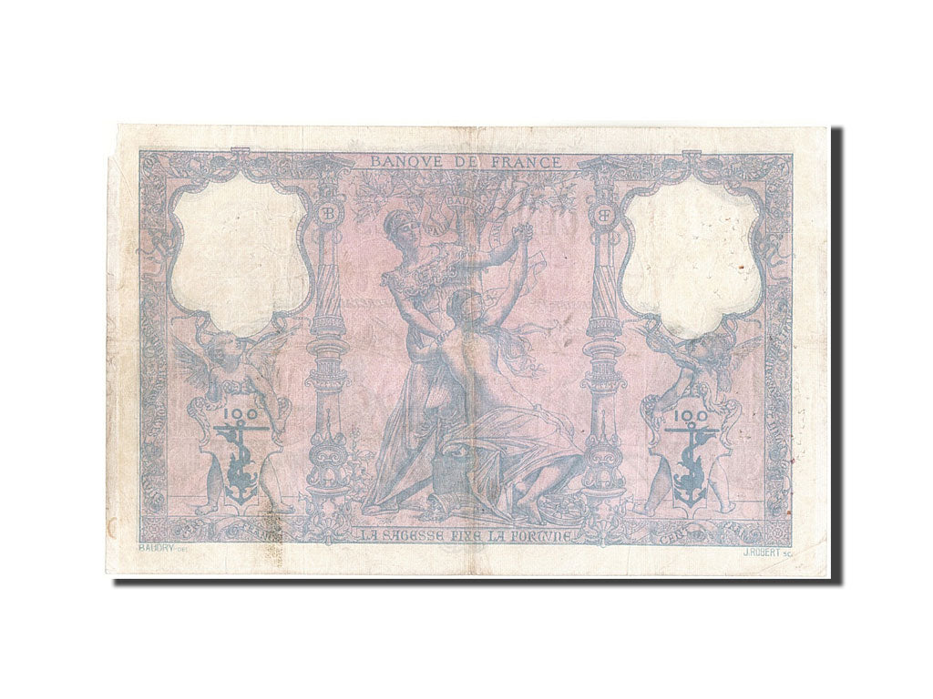Banknote, France, 100 Francs, 100 F 1888-1909 ''Bleu et Rose'', 1905