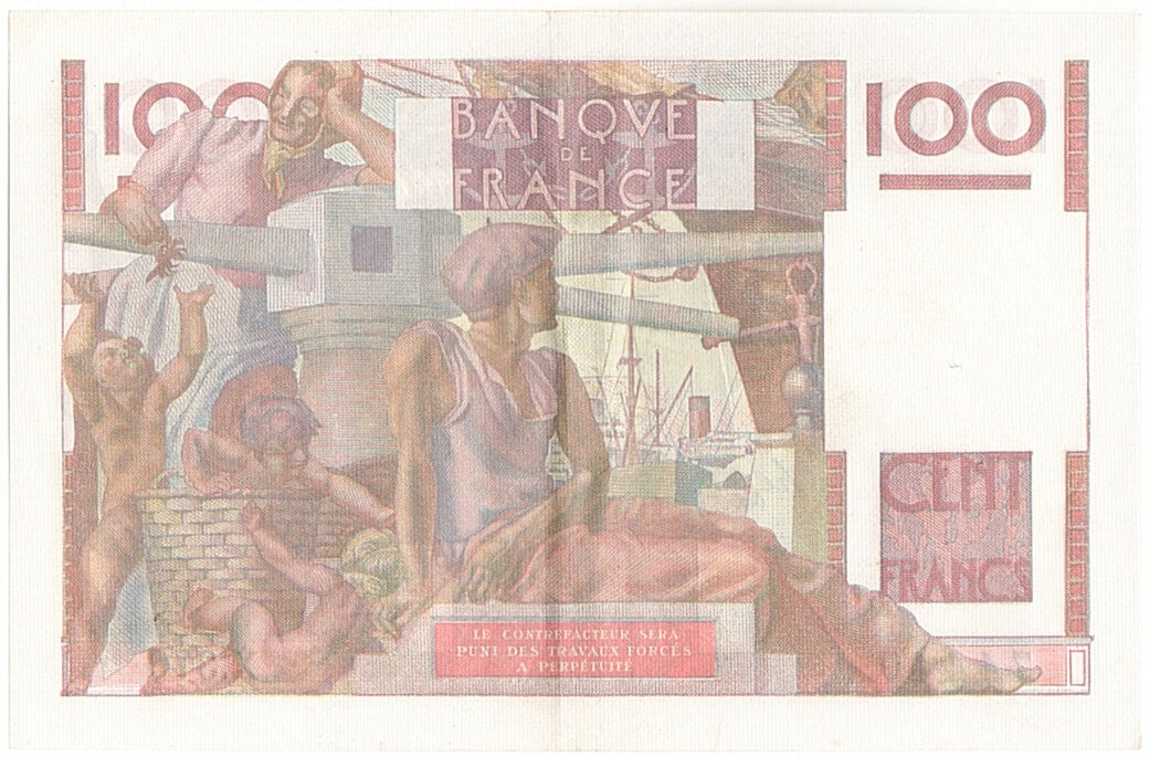 Banknote, France, 100 Francs, 100 F 1945-1954 ''Jeune Paysan'', 1950