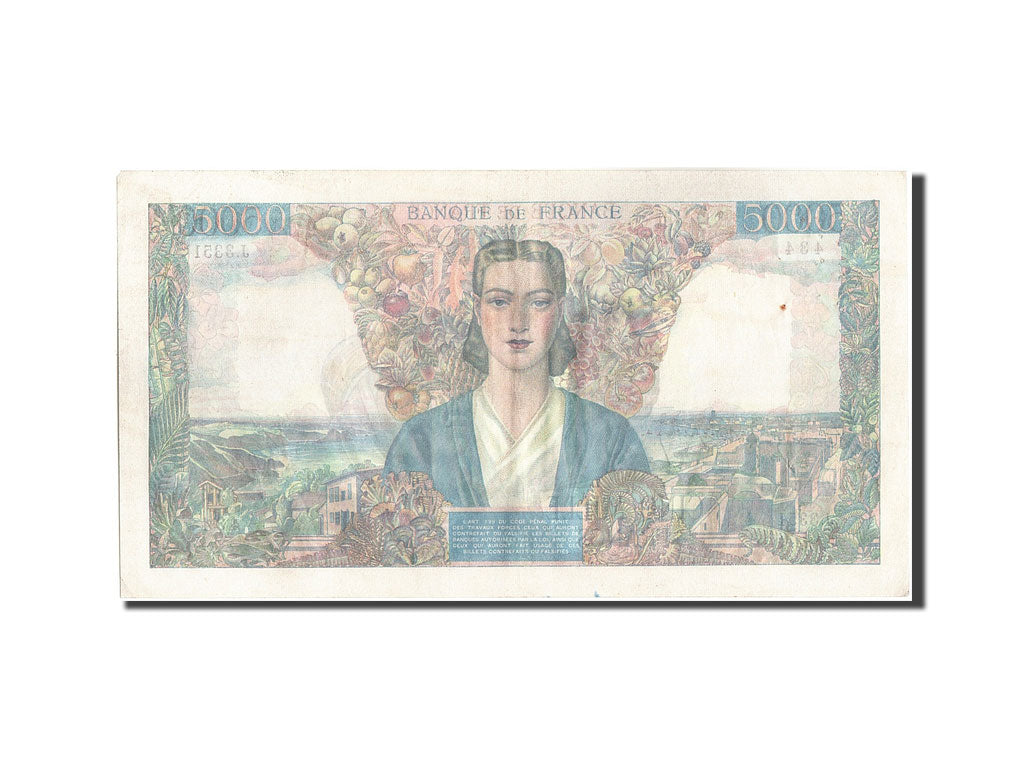 Banknote, France, 5000 Francs, 5 000 F 1942-1947 ''Empire Français'', 1947