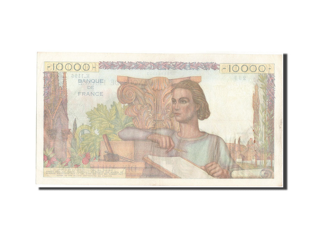 Billete, Francia, 10,000 Francs, 10 000 F 1945-1956 ''Génie Français'', 1951