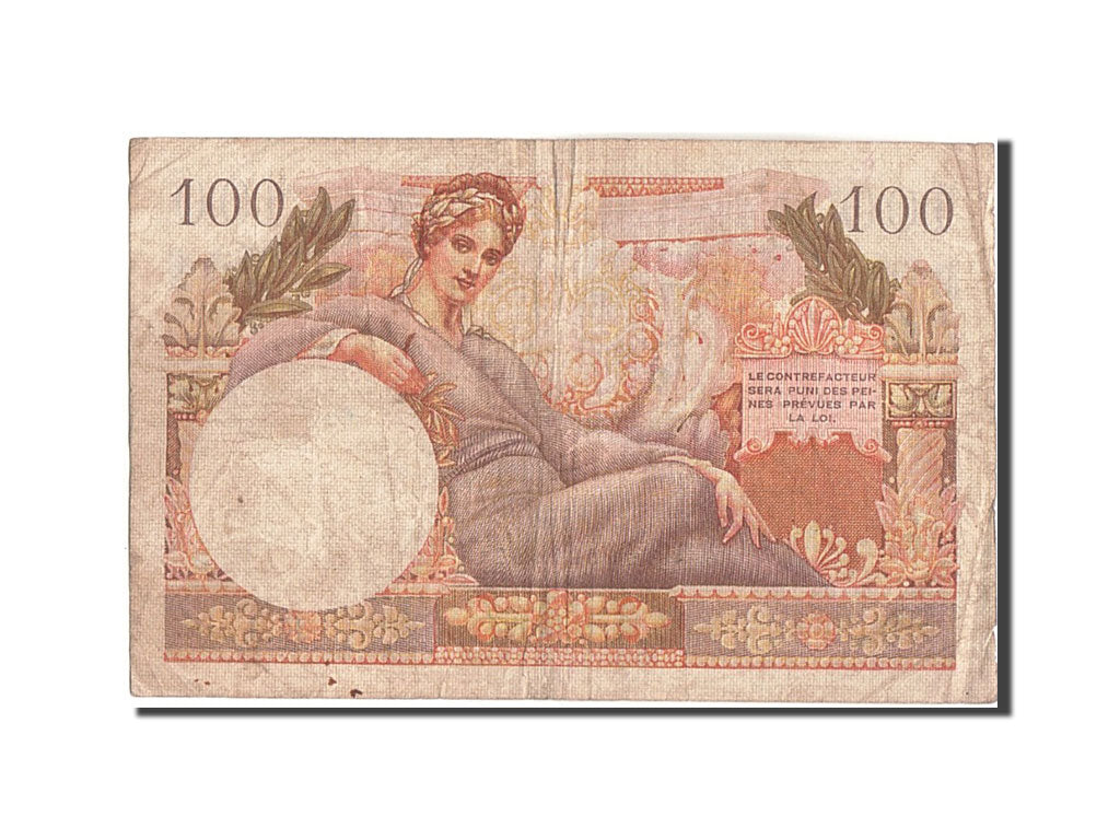 France, 100 Francs, 1955-1963 Treasury, 1955, K.1, TB, KM:M11a