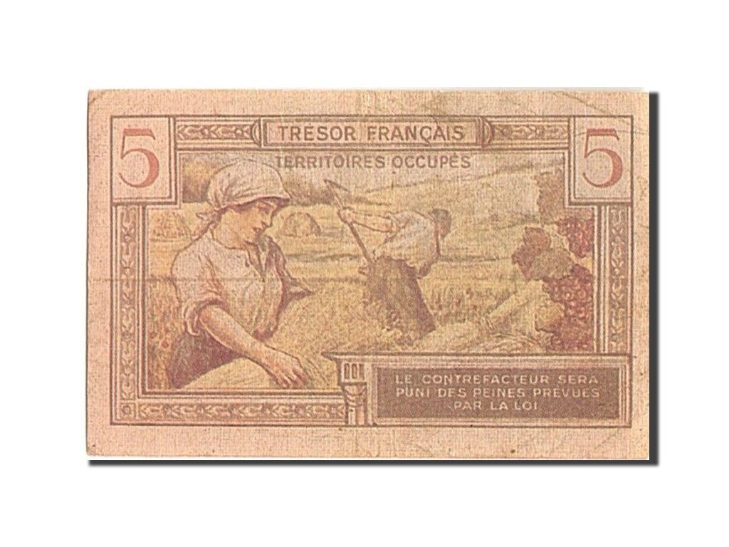 Billet, France, 5 Francs, 1947 French Treasury, 1947, 1947, TB, Fayette:VF 29.1