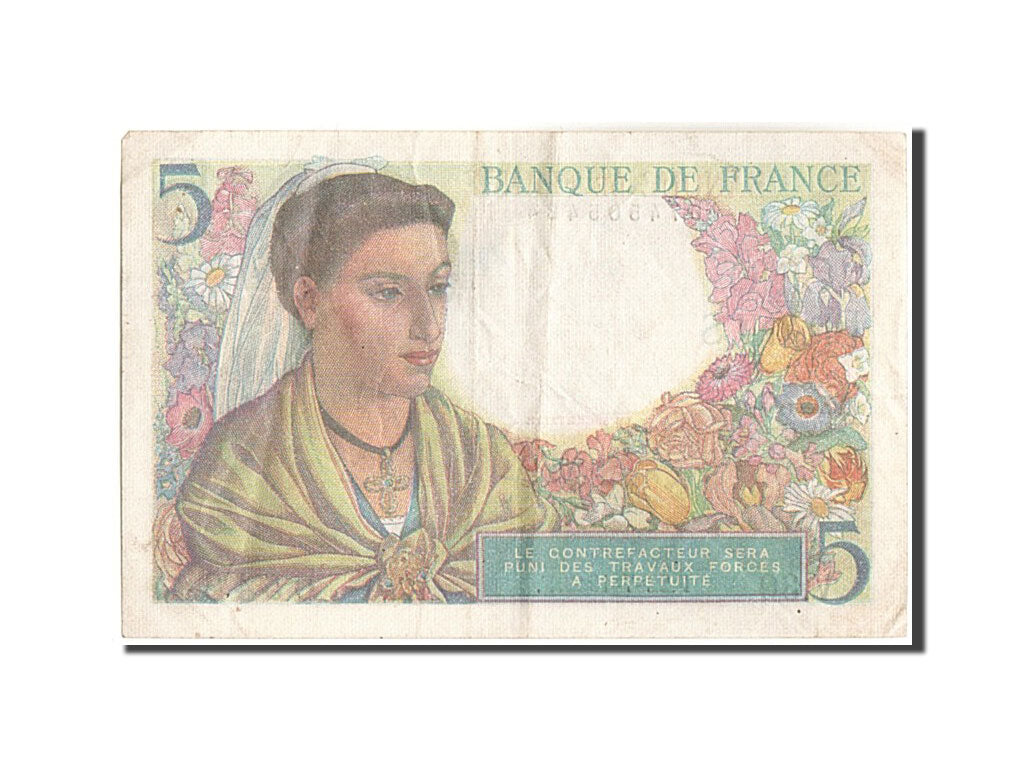 Banconote, Francia, 5 Francs, 5 F 1943-1947 ''Berger'', 1943, 1943-07-22, BB