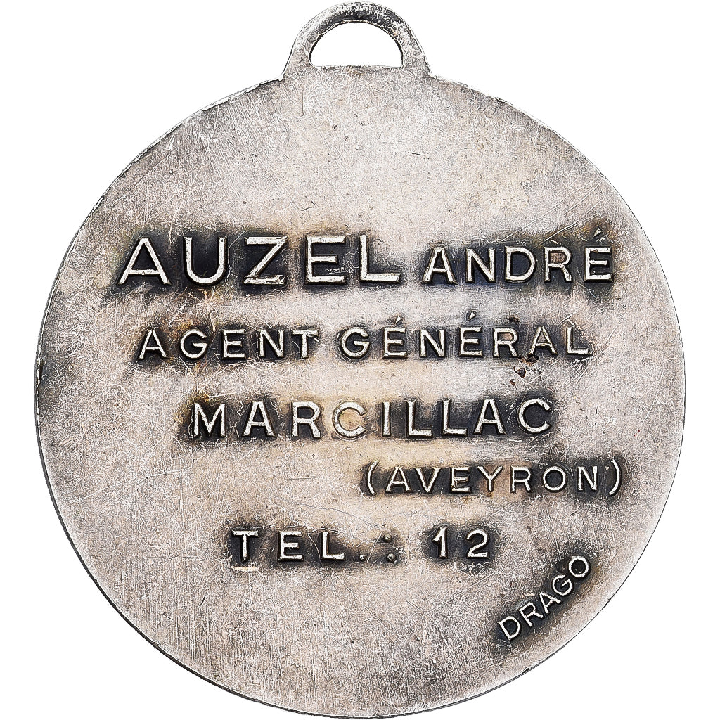 France, Medal, Auzel André, Agent Général, Marcillac, Aveyron, Automobile