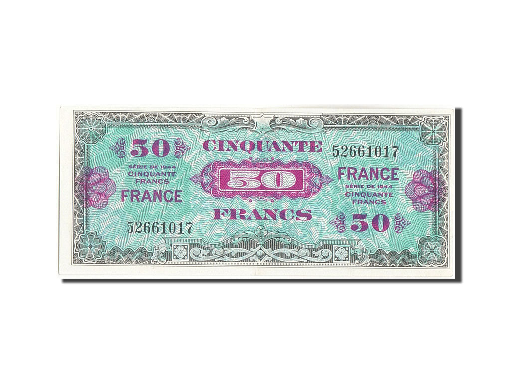 Biljet, Frankrijk, 50 Francs, 1945 Verso France, 1945, Undated (1945), SPL