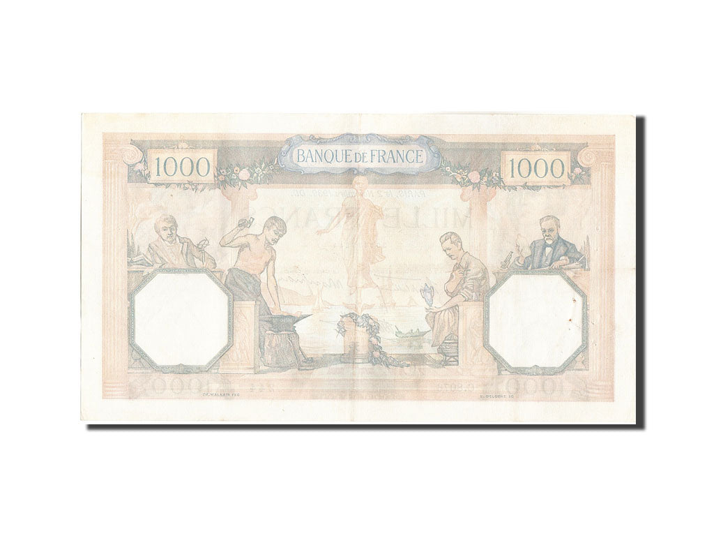 Billete, Francia, 1000 Francs, 1 000 F 1927-1940 ''Cérès et Mercure'', 1939