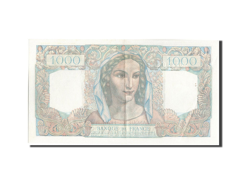 Geldschein, Frankreich, 1000 Francs, 1 000 F 1945-1950 ''Minerve et Hercule''