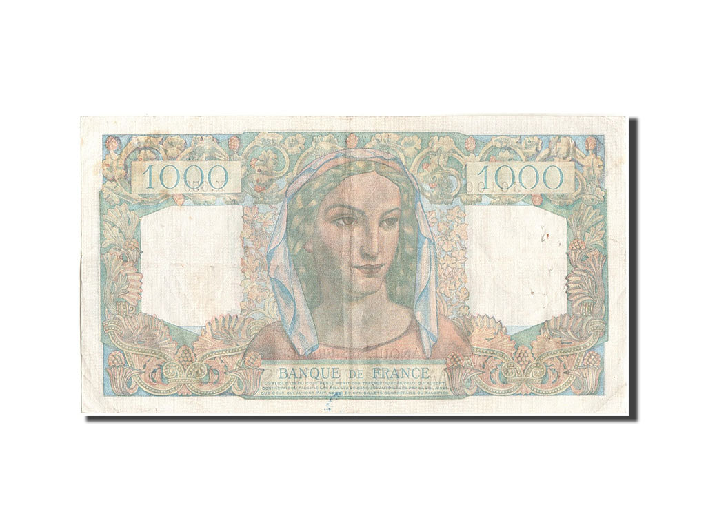 Geldschein, Frankreich, 1000 Francs, 1 000 F 1945-1950 ''Minerve et Hercule''