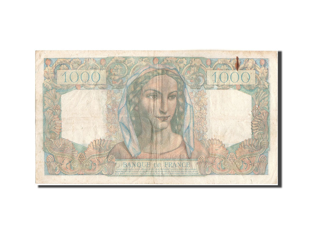 Banknote, France, 1000 Francs, 1 000 F 1945-1950 ''Minerve et Hercule'', 1949