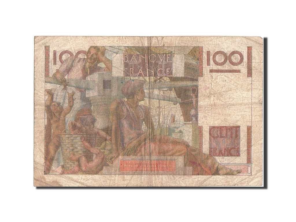 Banknote, France, 100 Francs, 100 F 1945-1954 ''Jeune Paysan'', 1954