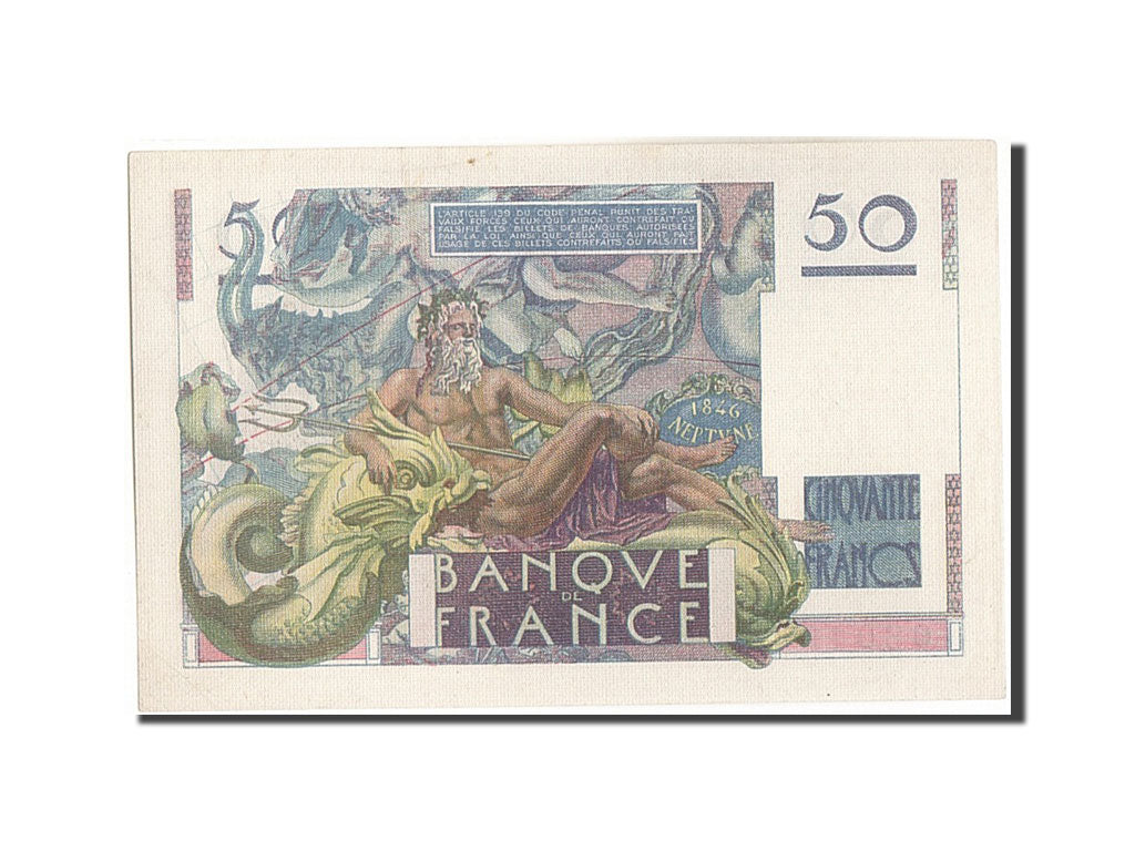 Banknote, France, 50 Francs, 50 F 1946-1951 ''Le Verrier'', 1946, 1946-03-28