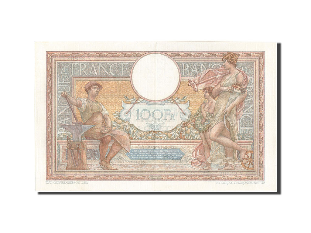Banknote, France, 100 Francs, 100 F 1908-1939 ''Luc Olivier Merson'', 1930
