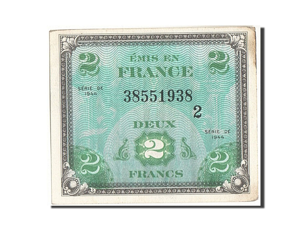 Banconote, Francia, 2 Francs, 1944 Flag/France, 1944, 1944, SPL-