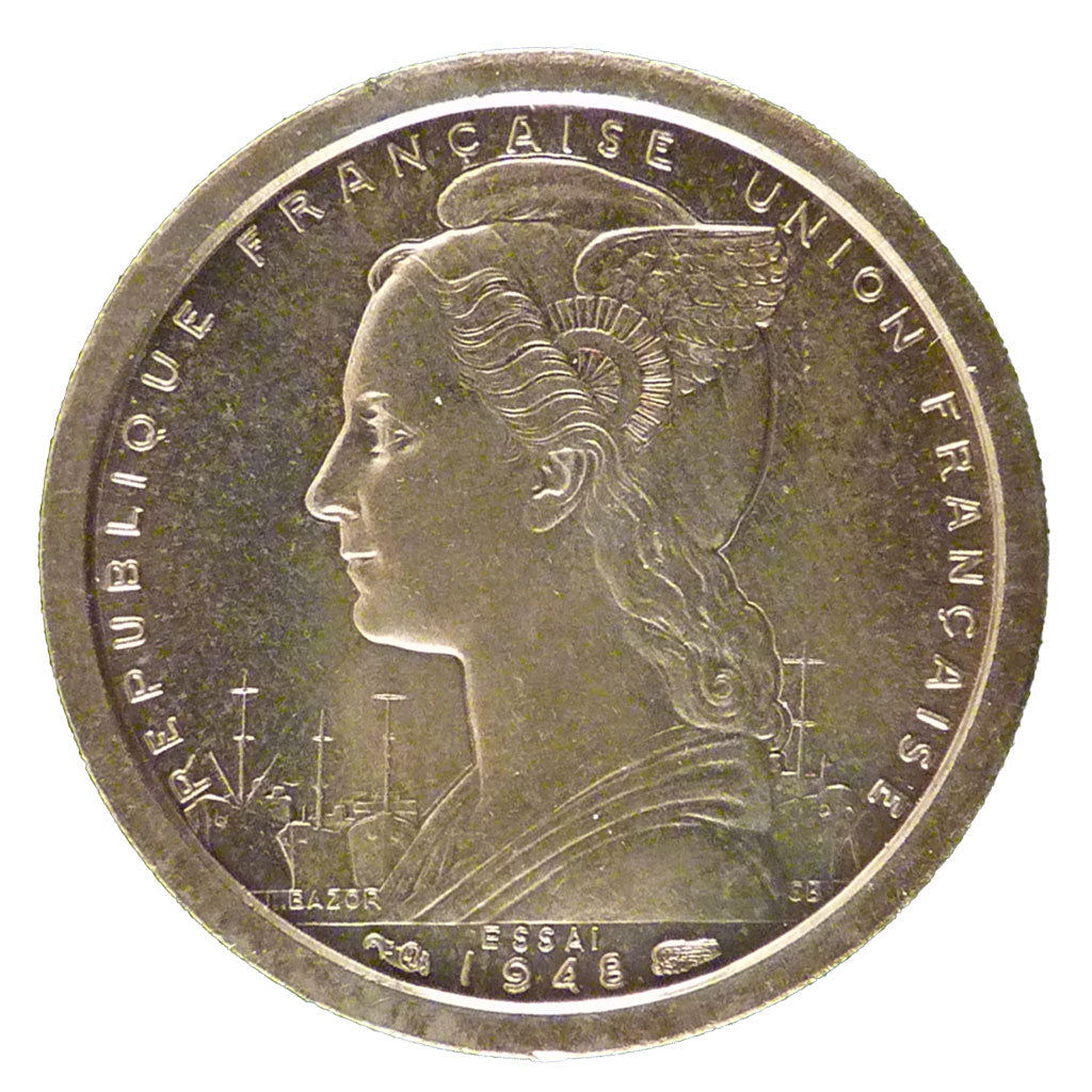 Coin, French Equatorial Africa, Franc, 1948, Paris, MS(65-70), Copper-nickel